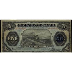 DC-21e 1912 $5 #B797630 Seal over Five, Saund