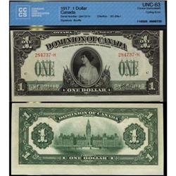 DC-23a-i 1917 $1 #284737-H CCCS UNC63, Superb