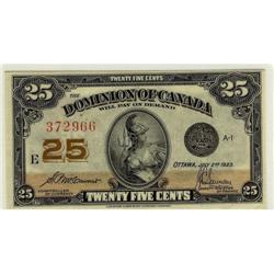 DC-24c 1923 25¢ #372966 CCCS UNC-60. Sharp an