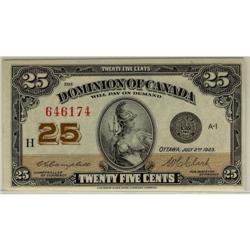 DC-24d 1923 25¢ #646174  Choice Unc