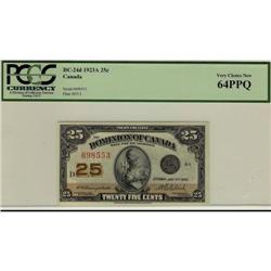 DC-24d 1923 25¢ 698553 PCGS UNC-64 PPQ
