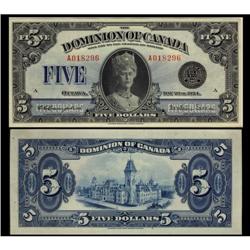 DC-27 1924 $5 A018296 CCCS AU-55. Bright and