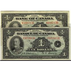 Lot of 2 notes: English and French issues BC-