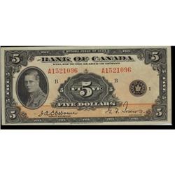 BC-5 1935 $5 A1521096 CCCS UNC-63, a nice and