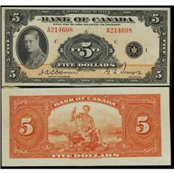 BC-5 1935 $5 English text #A214608 PMG UNC-64