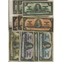 BC-21a to BC-25c, 1937 series, Lot of 12 note