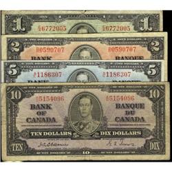 Partial set of 1937 Osborne notes; $1 through