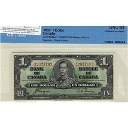 BC-21d W/M 1937 $1 CCCS UNC63