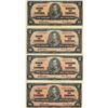 Image 1 : BC-22b 1937 $2.  Lot of 4 notes VF to EF.