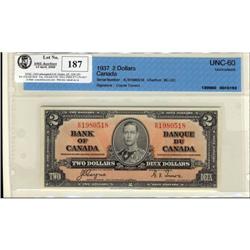BC-22c 1937 $2 CCCS UNC 60