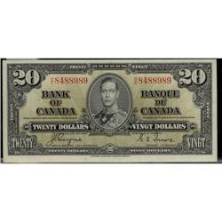 BC-25c 1937 $20 H/E8488989 Unc