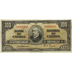 BC-27a 1937 $100 A/J0061005 Osborne-Towers VG
