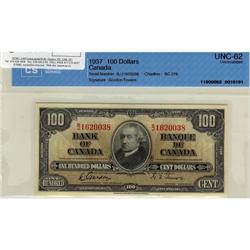 BC-27b 1937 $100 CCCS UNC62