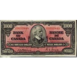 BC-28 1937 $1000 Osborne A/K0010848 CCCS AU-5