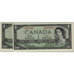 Lot of 2 notes  BC-29b 1954 $$1  DF M/A109346