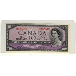 BC-32b 1954 $10 DF #GD2885978. A crsip UNC ex