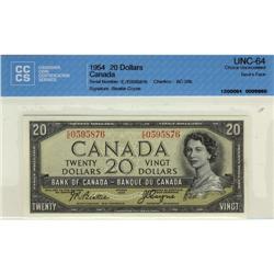 BC-33b 1954 DF $20 #EE0595876 CCCS UNC64