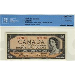 BC-34a 1954 $50 Coyne-Towers Devil's face #AH