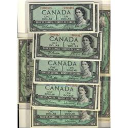 BC-37a 1954 $1.  Lot of 43 notes. Includes BC