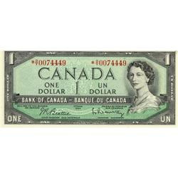 BC-37bA 1954 $1 Beattie-rasminski *O/Y0074449