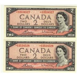 BC-38cA, 1954 $2.  Consecutive numbered pair