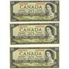 Image 1 : BC-41b 1954 $20. Lot of 3 consecutive notes.