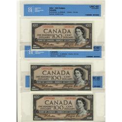 BC-43a 1954 $100 #3958538 - 540 CCCS UNC-60.