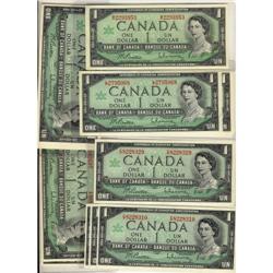 1967 $1 issues. BC-45b.  Lot of 30 notes with