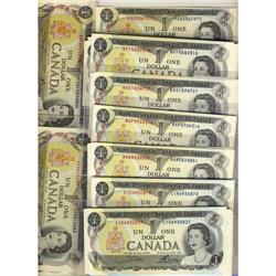 1973 $1.  Large lot of notes including severa