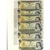 Image 1 : Lot of 6 different "REPLACEMENT" 1973 $1 note
