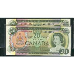 Lot of two  notes,  BC-50a 1969  $20 Beattie-