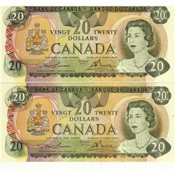 BC-54a 1979 $20.  Lot of 2 notes.  Crisp UNC
