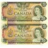 Image 1 : BC-54a 1979 $20.  Lot of 2 notes.  Crisp UNC