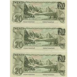 BC-54a 1979 $20.  Lot of 3 consecutive notes.