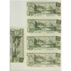 BC-54b 1979 $20.  Lot of 5 notes.  All UNC