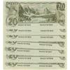 Image 1 : BC-54b-i 1979 $20.  Lot of 7 consecutive note