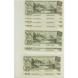 BC-54b-i 1979 $20.  Lot of 8 note, 4 consecut