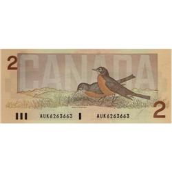 Bank of Canada, $2.00 note 1986, grade UNC-63