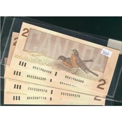 Lot of  four  replacement  notes, BC-55bA 198