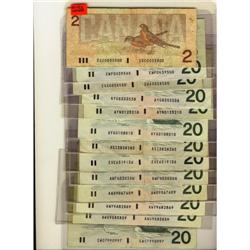 Large lot of replacement issue notes, all cir