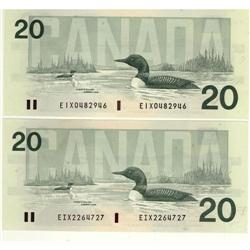 Bc-58aA and BC-58aA-i 1991 $20 EIX with and w