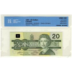 BC-58aA-ii 1991 $20 AIX1043767 CCCS UNC-60