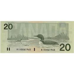 Bank of Canada, $20.00 replacement note 1991,