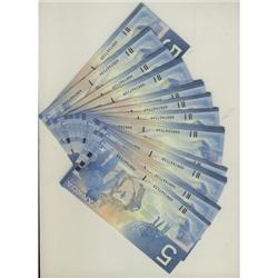 Lot of 21 consecutive "INSERT" numbered notes