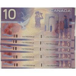 Lot of 5 consecutive "INSERT" numbered notes;