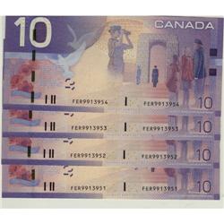 BC-68aA-i 2005 $10 #FER.  Lot of 4 consecutiv