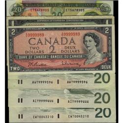 Lot of 6 notes all with SPECIAL serial number