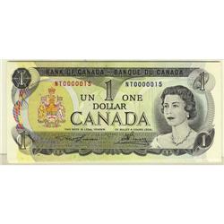 Neat "LOW Numbered" set of 1973 $1 notes. Inc