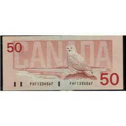 BC-59a 1988 $50 #FHF1234567. EF A rare ladder