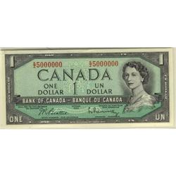 Million numbered note,  BC-37b 1954 $1  #SZ50